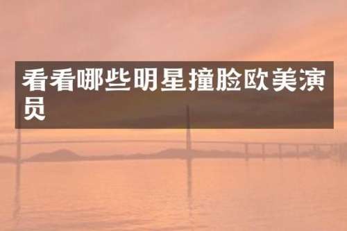 看看哪些明星撞脸欧美演员