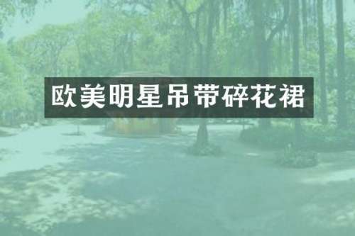 欧美明星吊带碎花裙