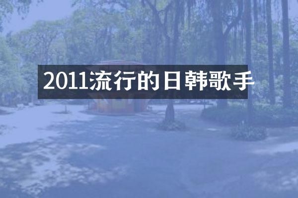 2011流行的日韩歌手
