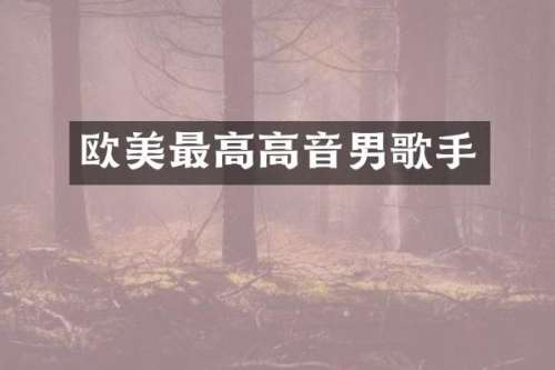欧美最高高音男歌手