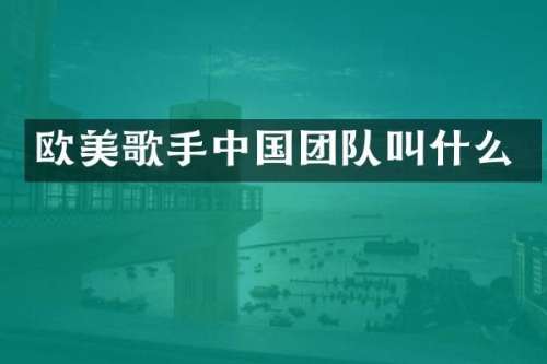 欧美歌手中国团队叫什么