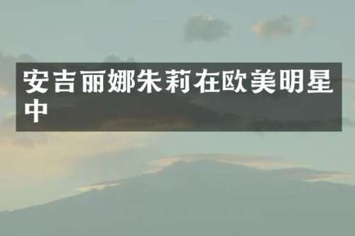 安吉丽娜朱莉在欧美明星中
