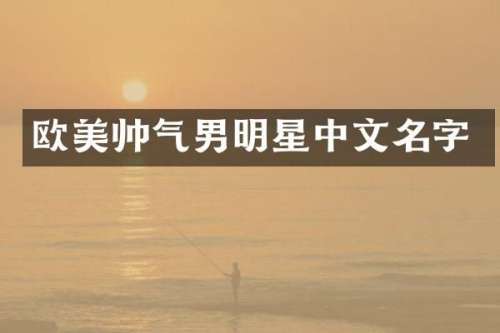欧美帅气男明星中文名字