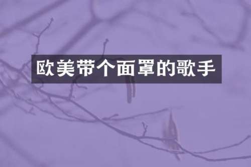欧美带个面罩的歌手