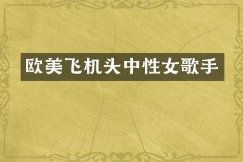 欧美飞机头中性女歌手