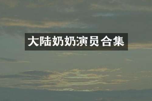 大陆奶奶演员