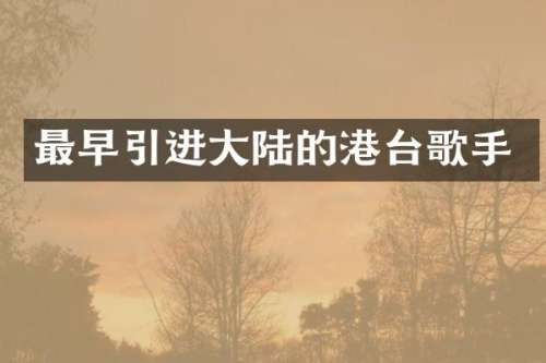 最早引进大陆的港台歌手