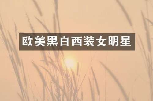 欧美黑白西装女明星