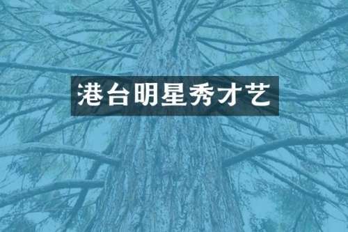 港台明星秀才艺