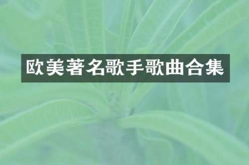 欧美著名歌手歌曲