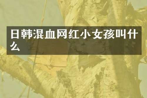 日韩混血网红小女孩叫什么
