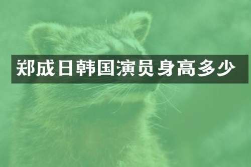 郑成日韩国演员身高多少