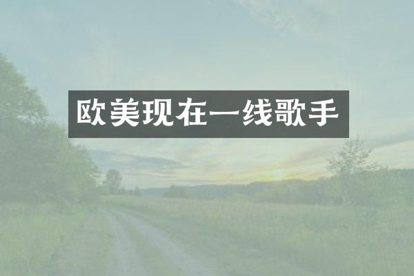 欧美现在一线歌手