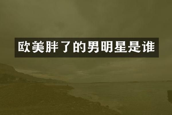 欧美胖了的男明星是谁