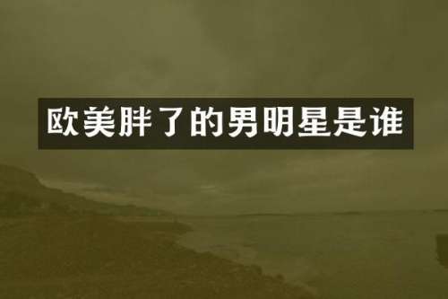 欧美胖了的男明星是谁
