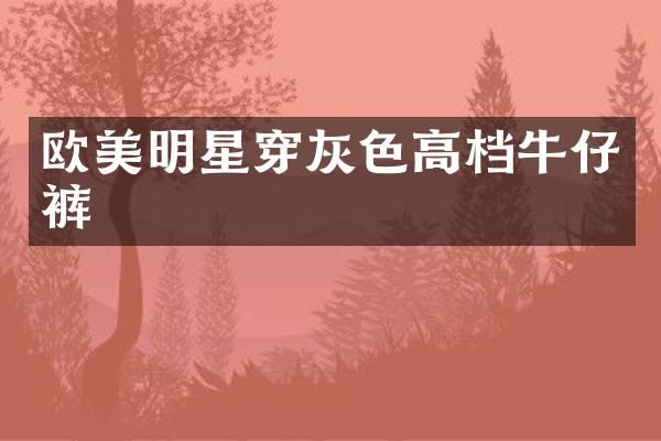 欧美明星穿灰色高档牛仔裤