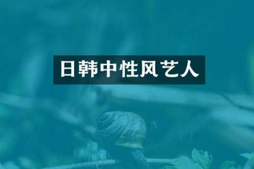 日韩中性风艺人
