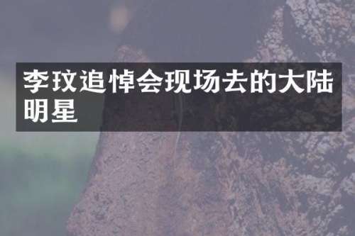 李玟追悼会现场去的大陆明星