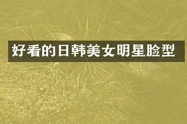 好看的日韩明星脸型