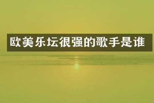 欧美乐坛很强的歌手是谁