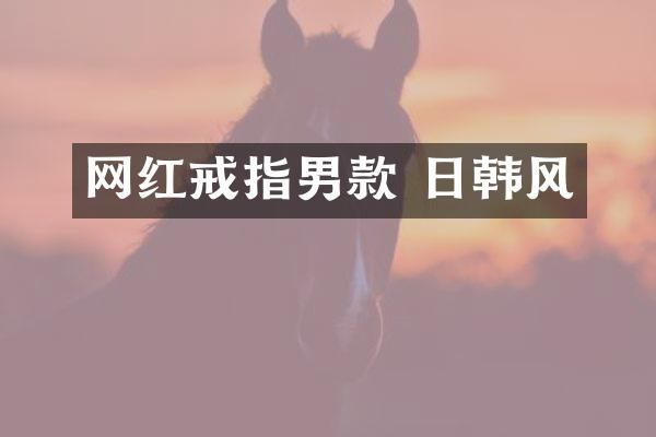网红戒指男款 日韩风