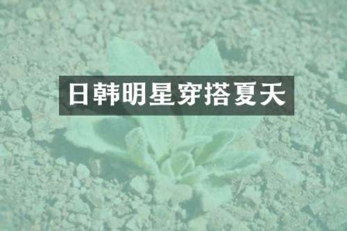 日韩明星穿搭夏天