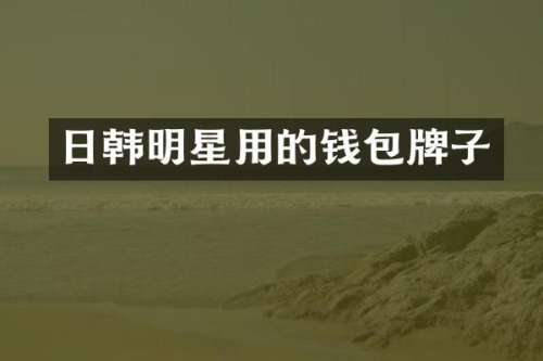 日韩明星用的钱包牌子