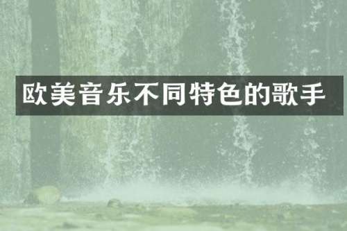 欧美音乐不同特色的歌手