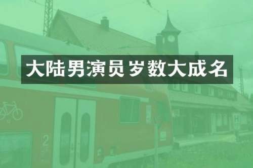 大陆男演员岁数大成名