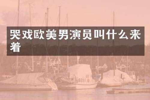 哭戏欧美男演员叫什么来着