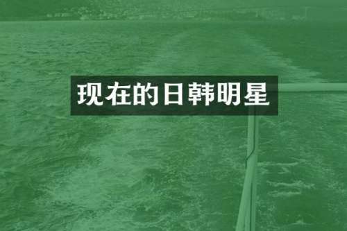 现在的日韩明星