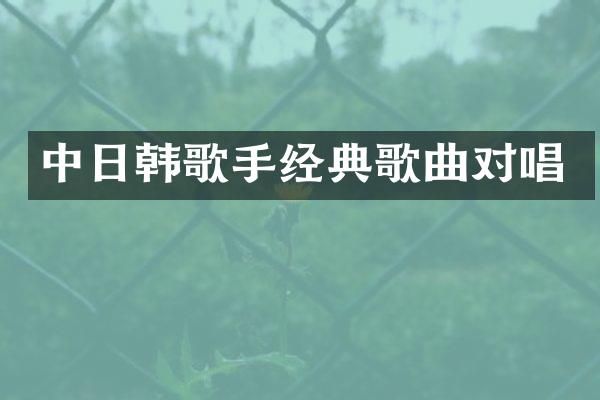 中日韩歌手经典歌曲对唱