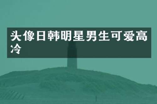 头像日韩明星男生可爱高冷