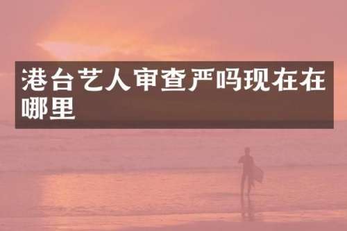 港台艺人审查严吗现在在哪里