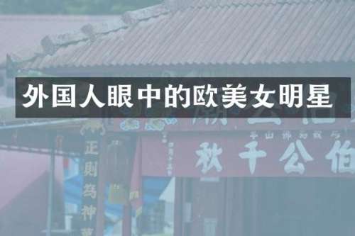 外国人眼中的欧明星