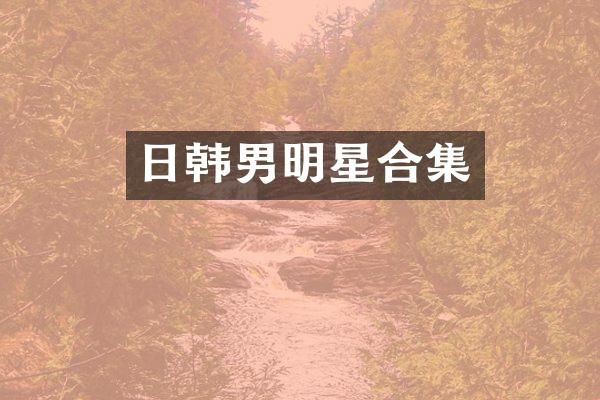日韩男明星