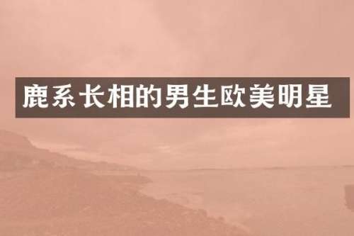 鹿系长相的男生欧美明星