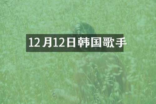 12月12日韩国歌手