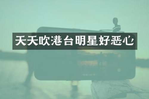 天天吹港台明星好恶心