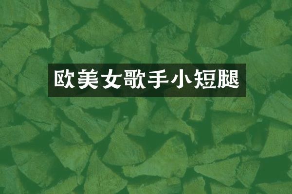 欧歌手小短腿