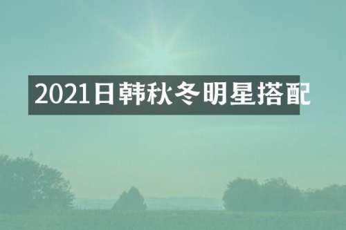 2021日韩秋冬明星搭配