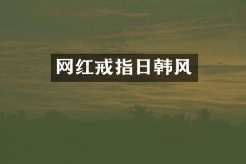 网红戒指日韩风