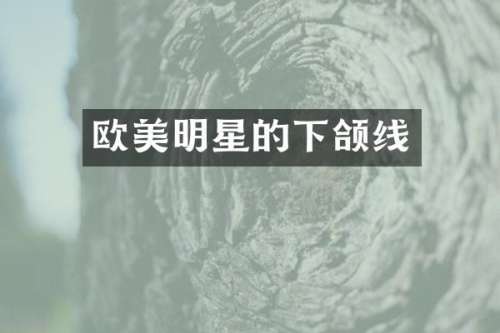 欧美明星的下颌线