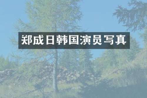 郑成日韩国演员写真