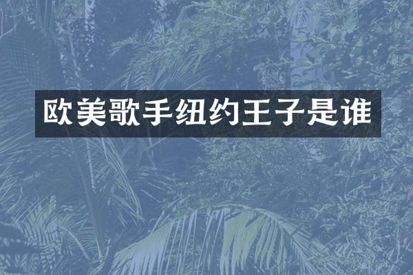 欧美歌手纽约王子是谁