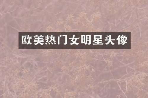 欧美热门女明星头像