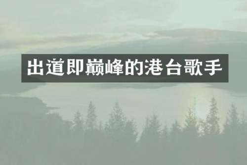 出道即巅峰的港台歌手