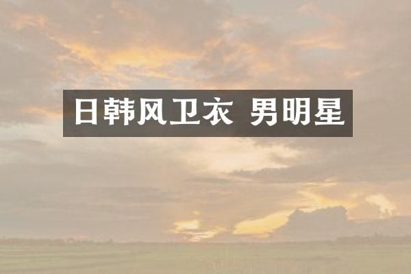 日韩风卫衣 男明星