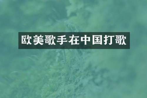 欧美歌手在中国打歌
