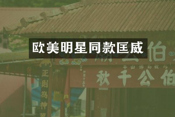 欧美明星同款匡威